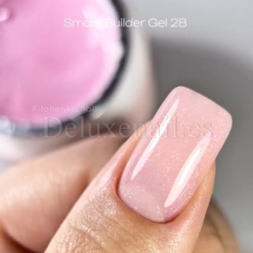 Gel constructor Dark Smart Builder Gel 28, Rosa con micro brillo, 15 ml