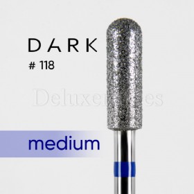 Fresa Azul Cilindro redondeado, Ø4 mm, F118, grano medio, Dark