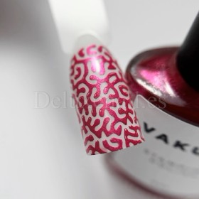 Esmalte Stamping Vakula 28, Granate con micro brillo, 8 ml