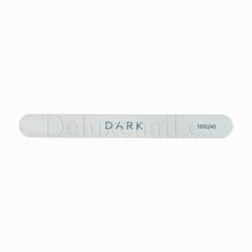 Kit de limas para uñas Dark, grano 180/240, 25 uds, forma recta, blanco