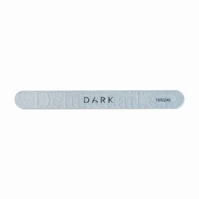 Kit de limas para uñas Dark, grano 180/240, 25 uds, forma recta, gris