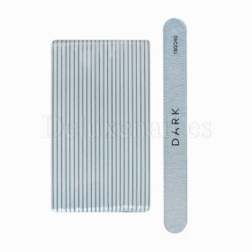 Kit de limas para uñas Dark, grano 180/240, 25 uds, forma recta, gris