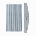 Kit de limas para uñas Dark, grano 180/240, 25 uds, forma media luna, gris