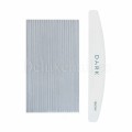 Kit de limas para uñas Dark, grano 180/240, 25 uds, forma media luna, blanco