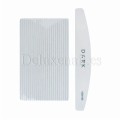 Kit de limas para uñas Dark, grano 150/180, 25 uds, forma media luna, blanco