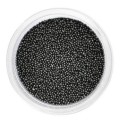 Microbolitas caviar metálicas, Negro, 0,6-0,8 mm