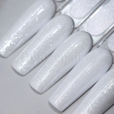 Top Silver DE LA RO, Top sin pegajosidad transparente con micro brillo plateado, 15 ml