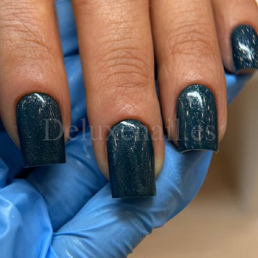 Top Silver DE LA RO, Top sin pegajosidad transparente con micro brillo plateado, 15 ml