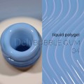 Liquid Polygel Bubble Gum 04 DE LA RO, polygel líquido de color azul bebé, 15 ml