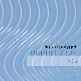 Liquid Polygel Bubble Gum 05 DE LA RO, polygel líquido de color azul cielo, 15 ml