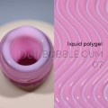 Liquid Polygel Bubble Gum 07 DE LA RO, polygel líquido de color rosa bebé frio, 15 ml