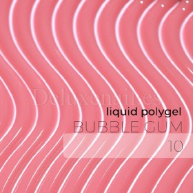 Liquid Polygel Bubble Gum 10 DE LA RO, polygel líquido de color coral pastel, 15 ml