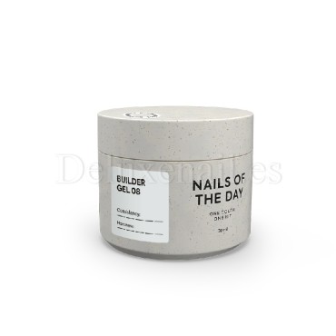 Builder Gel 08 NAILSOFTHEDAY, gel constructor blanco lechoso, 30 ml