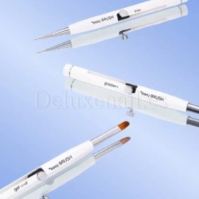 Pincel plano ovalado para gel de pelo sintético Gel Oval Easy, 10 mm