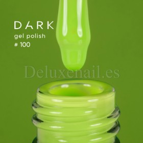 Gel Polish 100 DARK, esmalte semipermanente verde lima neón, 10 ml