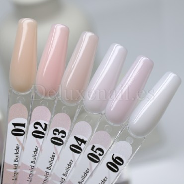 Liquid Polygel Caramel 03 DE LA RO, polygel líquido beige rosado, 15 ml