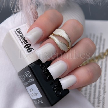 Liquid Polygel Caramel 06 DE LA RO, polygel líquido azul claro, 15 ml