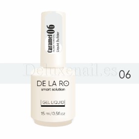 Liquid Polygel Caramel 06 DE LA RO, polygel líquido azul claro, 15 ml