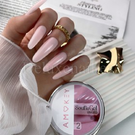 Souffle Gel 02 Amokey, gel constructor rosa claro, 30 ml