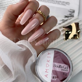 Souffle Gel 10 Amokey, gel constructor beige rosado, 30 ml