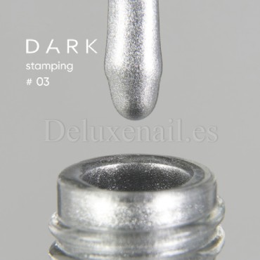 Esmalte Stamping Dark 03, Plata, 10 ml