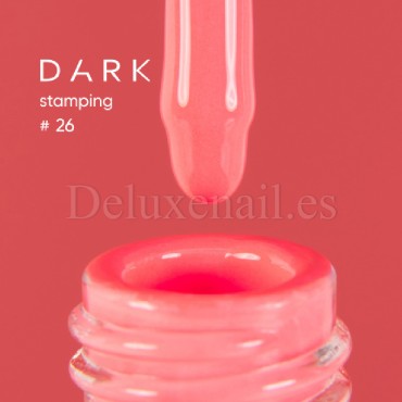 Esmalte Stamping Dark 26, Salmón Neón, 10 ml