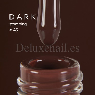 Esmalte Stamping Dark 43, Marrón, 8 ml
