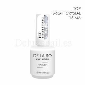 Top Rubber Bright Crystal DE LA RO, Top transparente sin pegajosidad, 15 ml