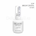 Top Rubber Bright Crystal DE LA RO, Top transparente sin pegajosidad, 15 ml
