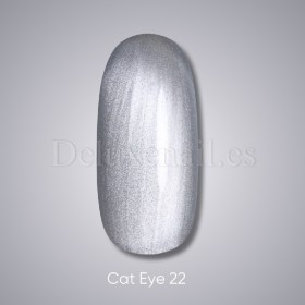 Gel Polish Cat Eye 22 DARK, esmalte semipermanente plata, 10 ml