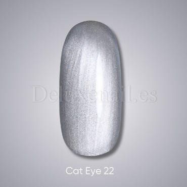 Gel Polish Cat Eye 22 DARK, esmalte semipermanente plata, 10 ml