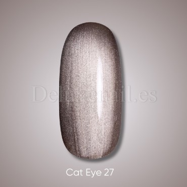 Gel Polish Cat Eye 27 DARK, esmalte semipermanente marrón, 10 ml