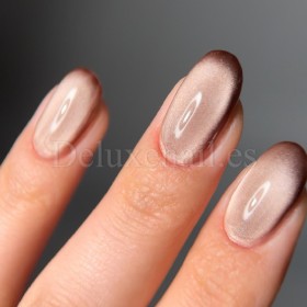 Gel Polish Cat Eye 27 DARK, esmalte semipermanente marrón, 10 ml