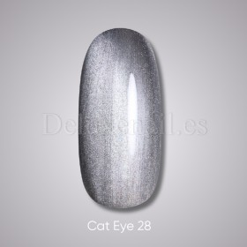 Gel Polish Cat Eye 28 DARK, esmalte semipermanente gris oscuro, 10 ml