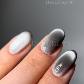 Gel Polish Cat Eye 28 DARK, esmalte semipermanente gris oscuro, 10 ml