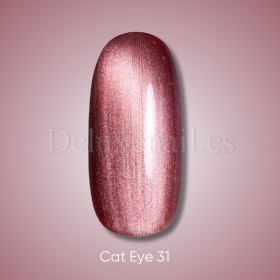 Esmalte permanente Cat Eye 31 Dark, Rojo coral, 10 ml