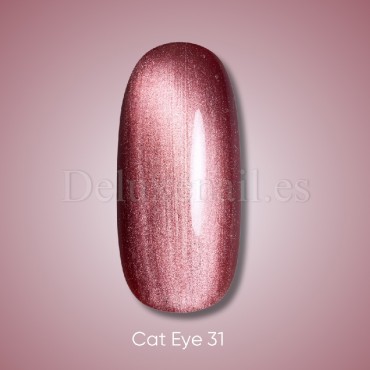 Esmalte permanente Cat Eye 31 Dark, Rojo coral, 10 ml