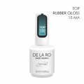 Top sin pegajosidad Rubber Gloss no wipe DE LA RO, 15 ml