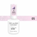 Base New France Shimmer 05 DE LA RO, base camuflaje, rosa claro con micro brillo, 15 ml