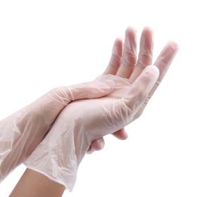Guantes de vinilo sin polvo Rubberex G.Touch 4,5 Gr, Talla S, Transparente, 100 uds