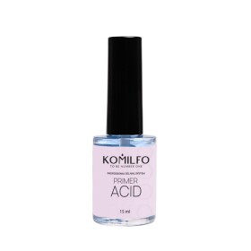 Primer Acid Komilfo Líquido para desengrasar la uña profundamente y mejorar la adherencia del producto, 15 ml