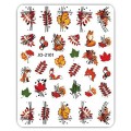 Pegatina adhesiva JO-2101, Hojas otoño, multicolor