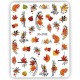 Pegatina adhesiva JO-2102, Hojas otoño, multicolor