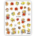 Pegatina adhesiva JO-2108, Hojas otoño, multicolor
