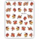Pegatina adhesiva JO-2111, Hojas otoño, multicolor