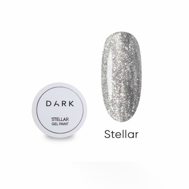 Gel Galactic Stellar Dark, gel para decoración de uñas, traslúcido con brillo, 5 gr