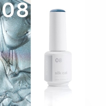 Esmalte permanente Silk Cat 08 Easy, Azul, 7,5 ml