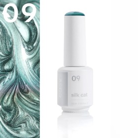 Esmalte permanente Silk Cat 09 Easy, Turquesa, 7,5 ml