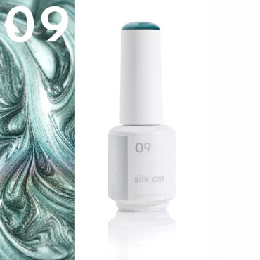 Esmalte permanente Silk Cat 09 Easy, Turquesa, 7,5 ml