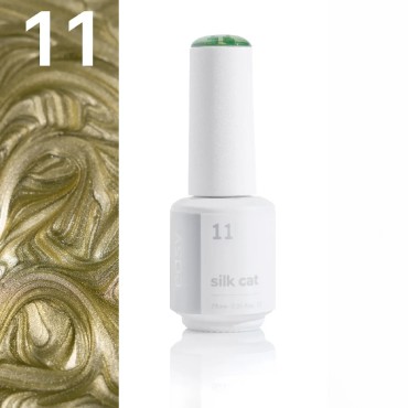 Esmalte permanente Silk Cat 11 Easy, Verde claro, 7,5 ml